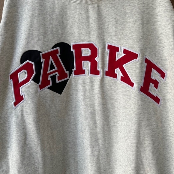 Parke Jean Heart Varsity Mockneck Sizes: S/M - Picture 4 of 5
